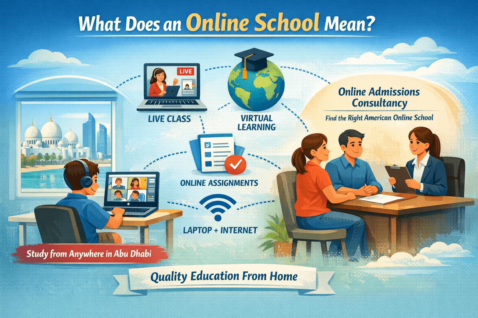 What does an online school mean
